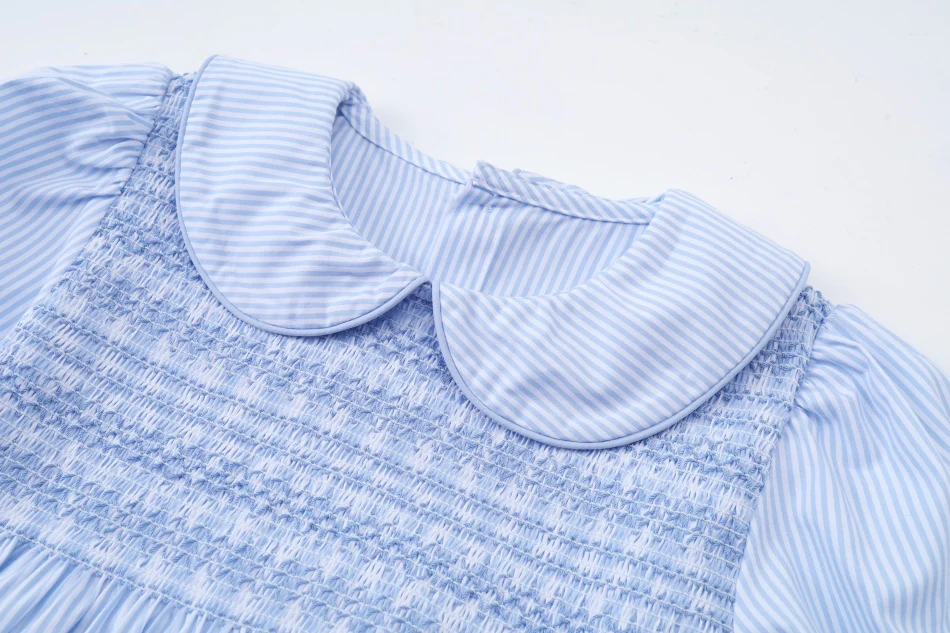 Blue Pinstripe Dress - Image 5