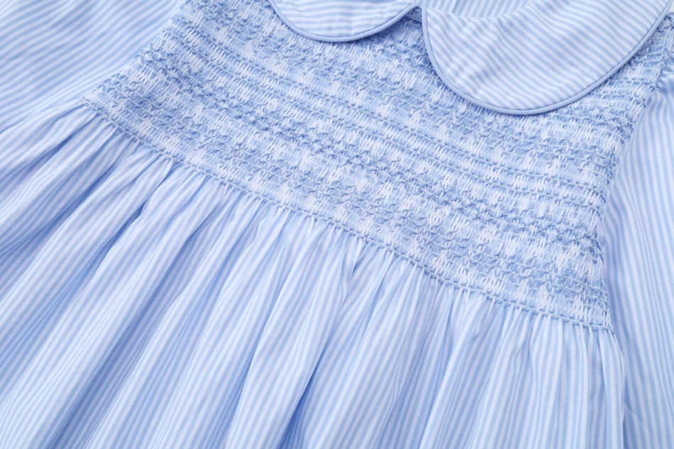 Blue Pinstripe Dress - Image 6