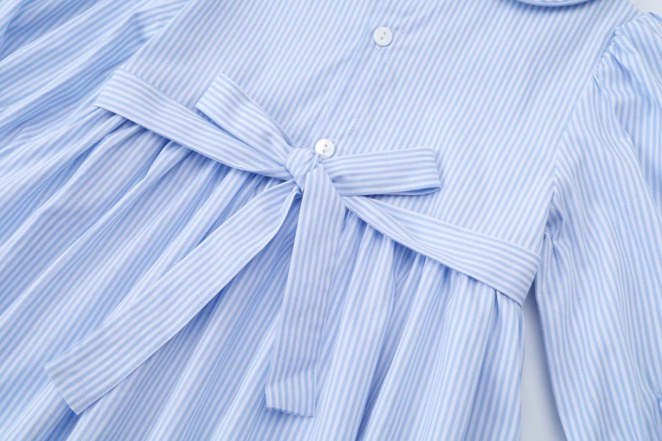 Blue Pinstripe Dress - Image 9