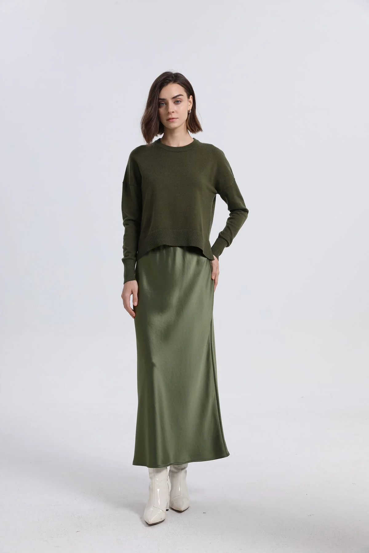 Caramel Satin Knit 2pc - Image 5